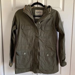 Penfield Army Green Trailwear ZIp Front Hooded Utility Jacket Size Small